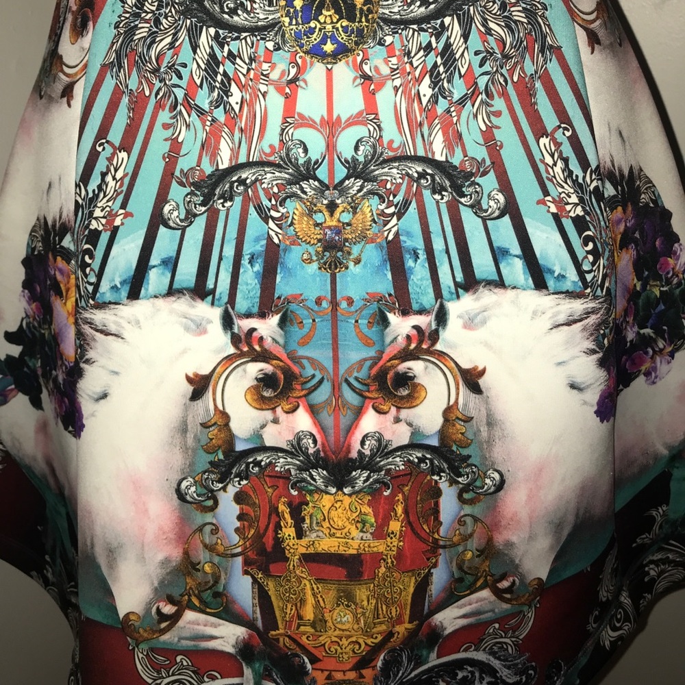 Clover Canyon Royal Horses Neoprene Skirt